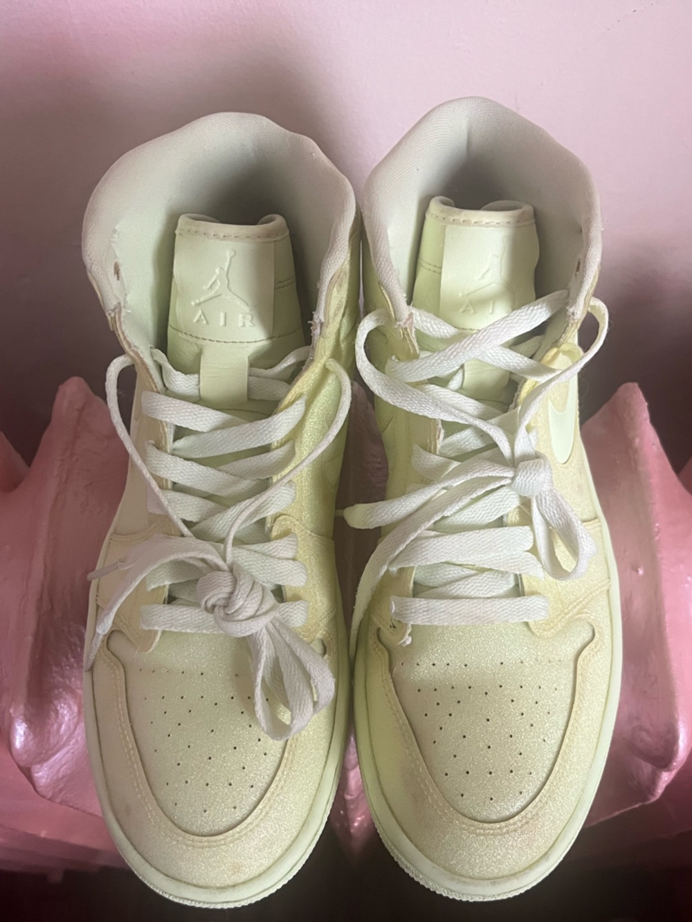 Nike Jordan 1 Retro High Barely Volt (Women's) - Picture 4 of 13